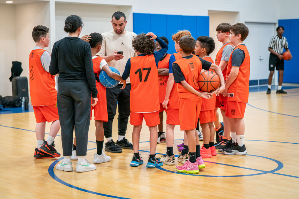 Young Basketball Players and Athletes